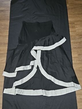 New York & Company, Black & White , Waterfall Hem, High- Low, Maxi, Size Large